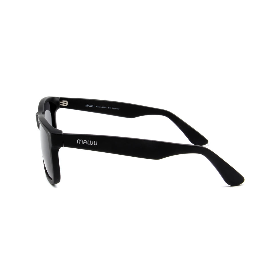 Corsica Matte Black - Side View - Grey lens - Mawu Sunglasses