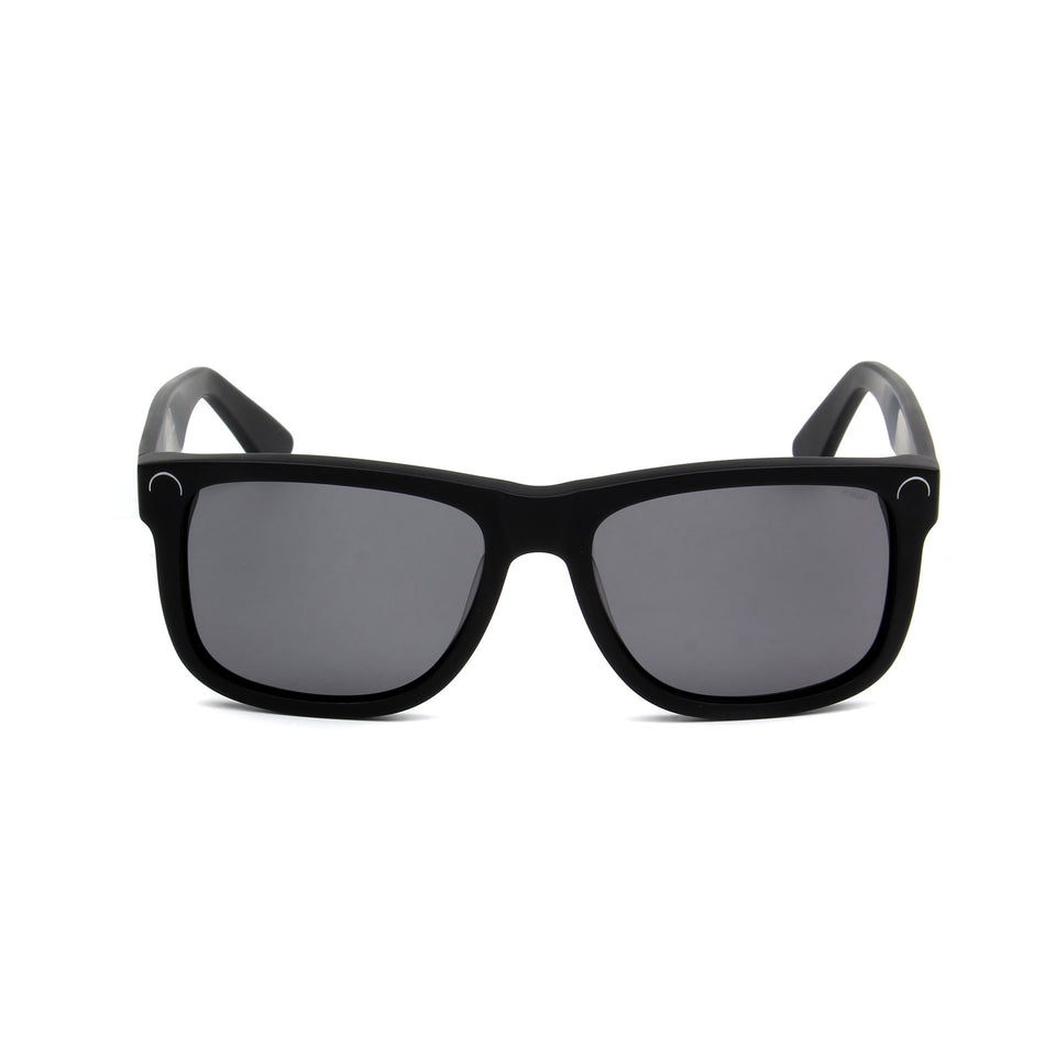 Corsica Matte Black - Front View - Grey lens - Mawu Sunglasses