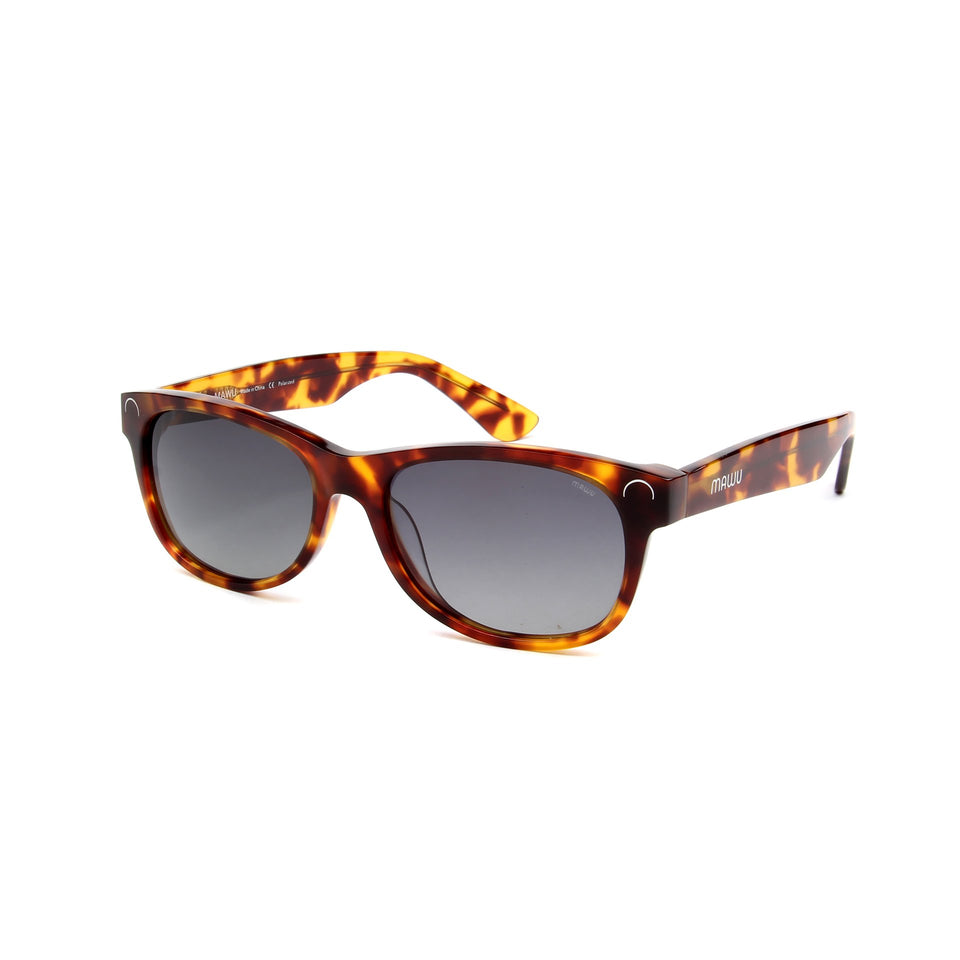 Maiao Tortoise - Angle View - Grey Gradient lens - Mawu sunglasses