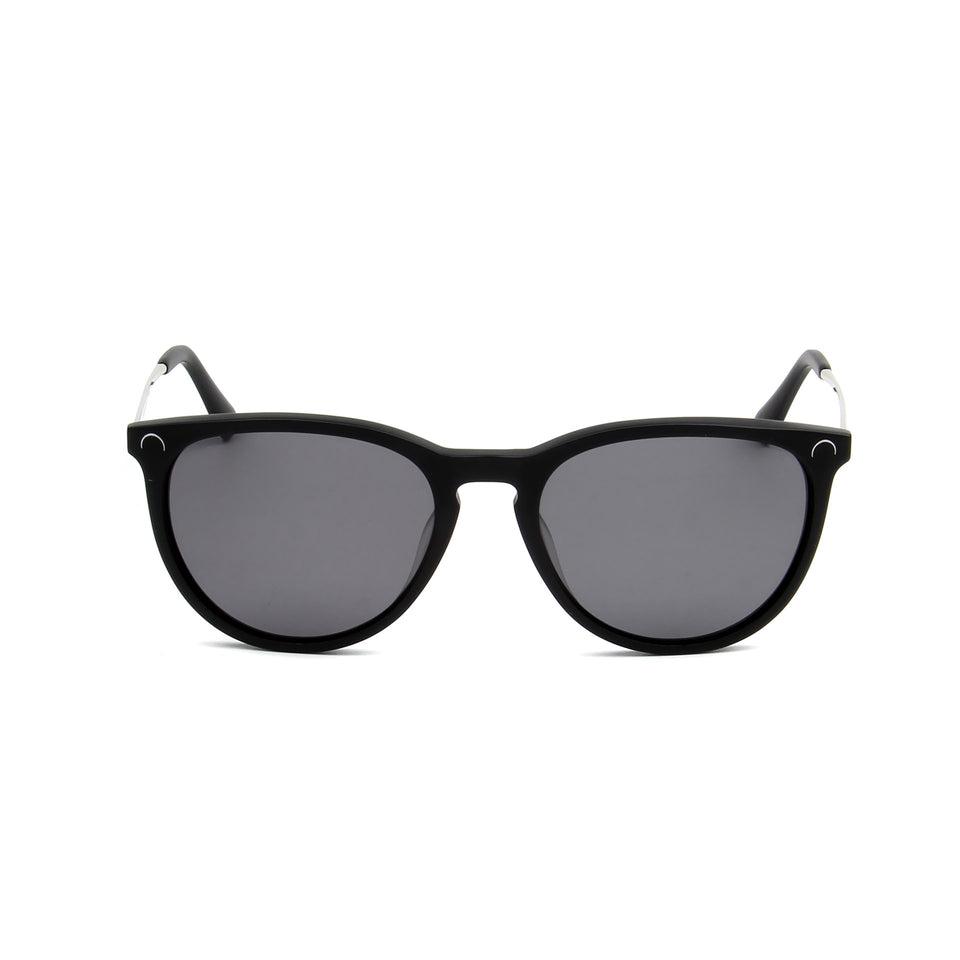 Ovea Matte Black - Front View - Dark Grey lens - Mawu sunglasses