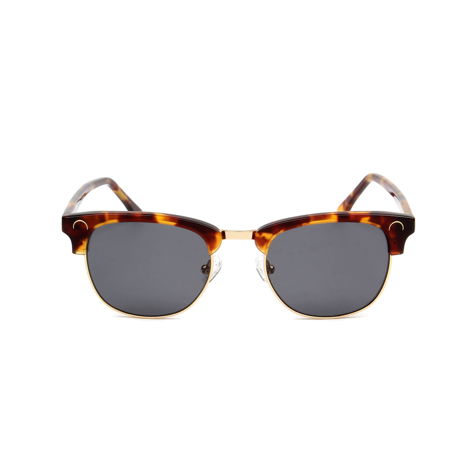 Cannes Tortoise - Front View - Grey lens - Mawu Sunglasses