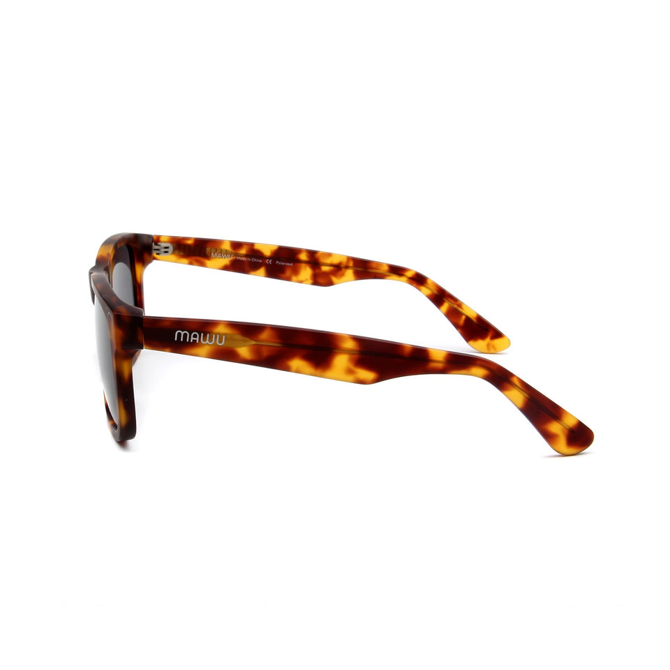 Corsica Tortoise - Side View - Grey lens - Mawu Sunglasses