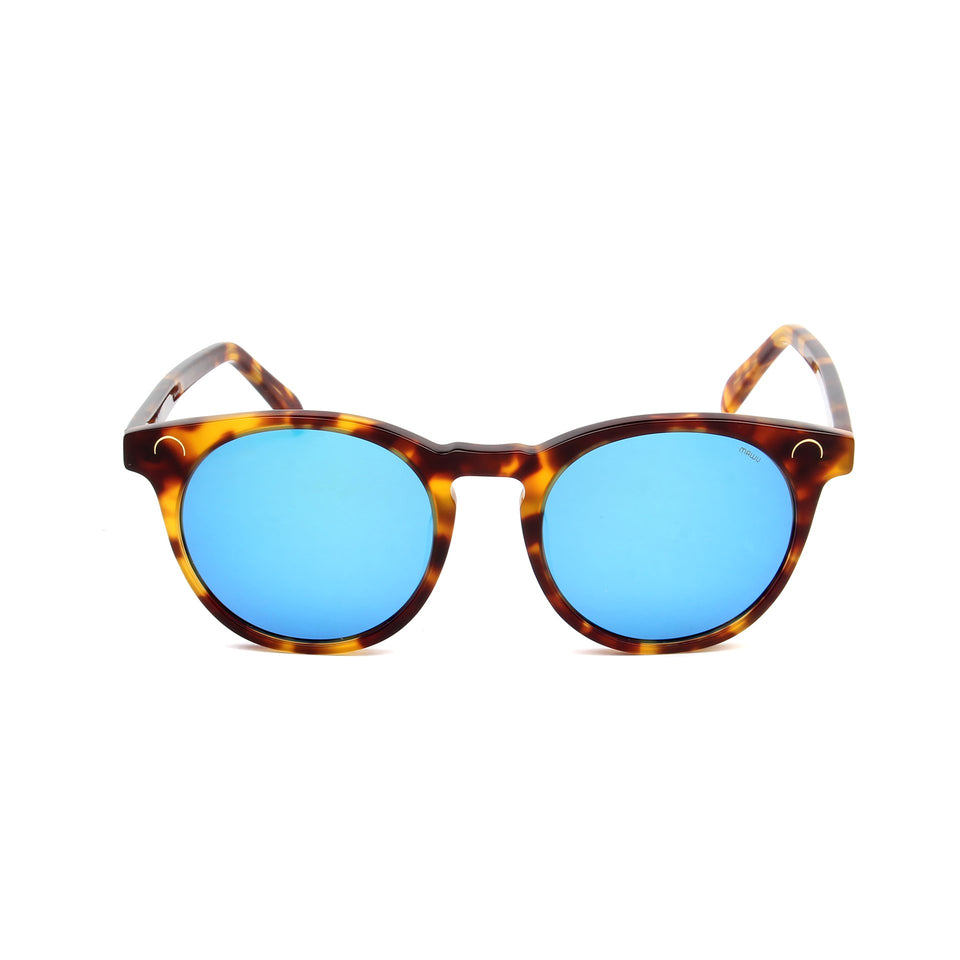 Maré Tortoise - Front View - Blue lens - Mawu sunglasses