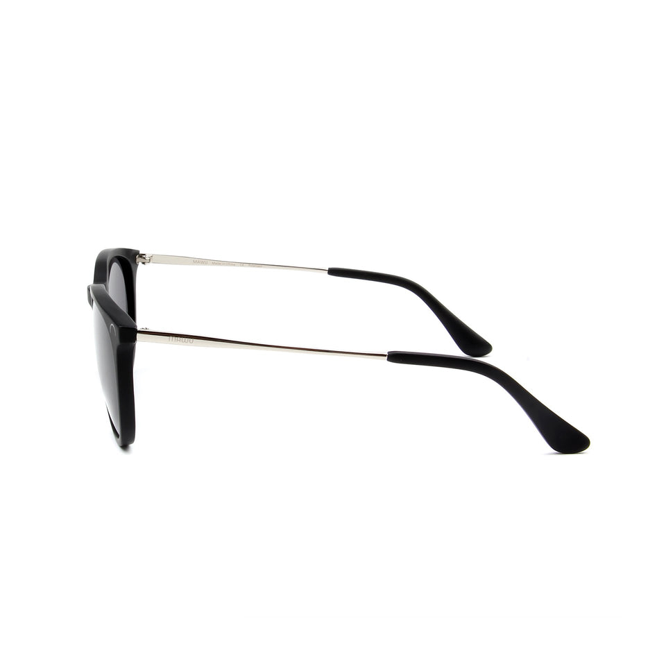 Ovea Matte Black - Side View - Dark Grey lens - Mawu sunglasses