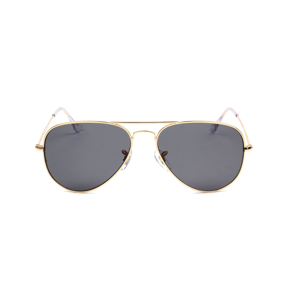 Rafale Gold - Front View - Dark Grey lens - Mawu sunglasses