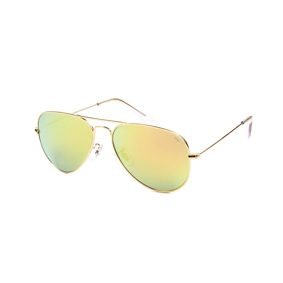 Rafale Gold - Angle View - Gold Mirror lens - Mawu sunglasses