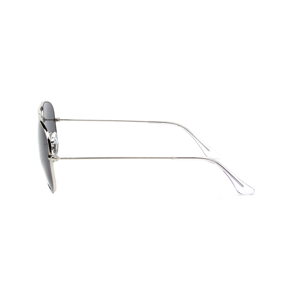 Rafale Silver - Side View - Dark Grey lens - Mawu sunglasses