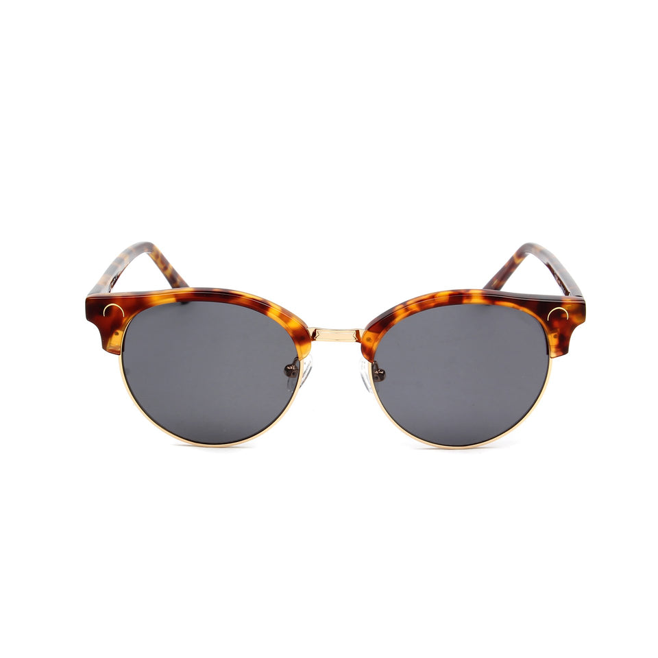 Tropez Tortoise - Front View - Dark Grey lens - Mawu sunglasses